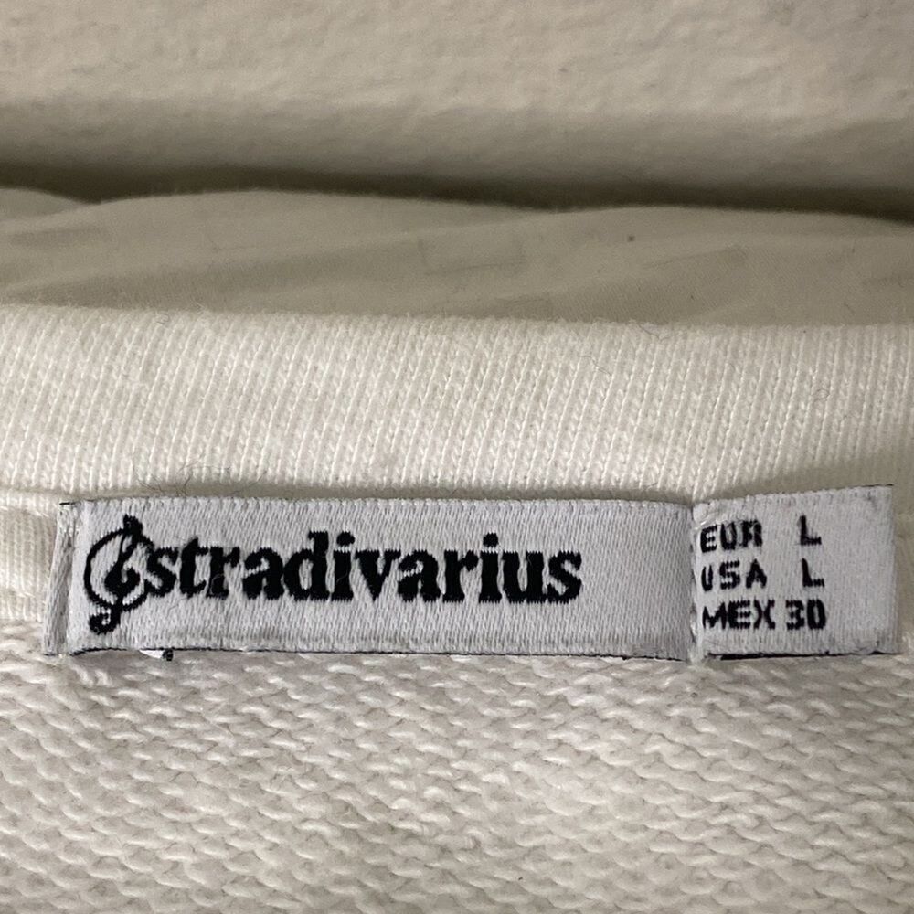 Stradivarius Womens BRKLN Crop Sweatshirt size Large - Picture 6 of 12